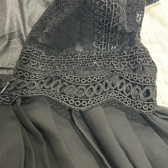 Zara Basics Lace & Pleated Dress - Picture 12 of 14